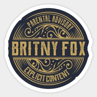 Britny Fox Vintage Ornament Sticker